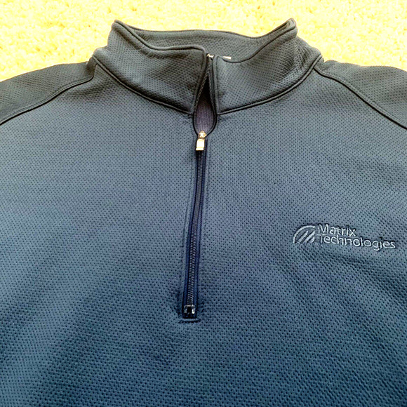 Nike Golf Shirt Mens XL Cover-Up 1/4 Zip Pullover 400099-469 Blue - Picture 3 of 8